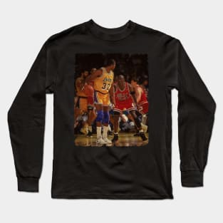 Magic Johnson vs Michael Jordan, NBA Finals Long Sleeve T-Shirt